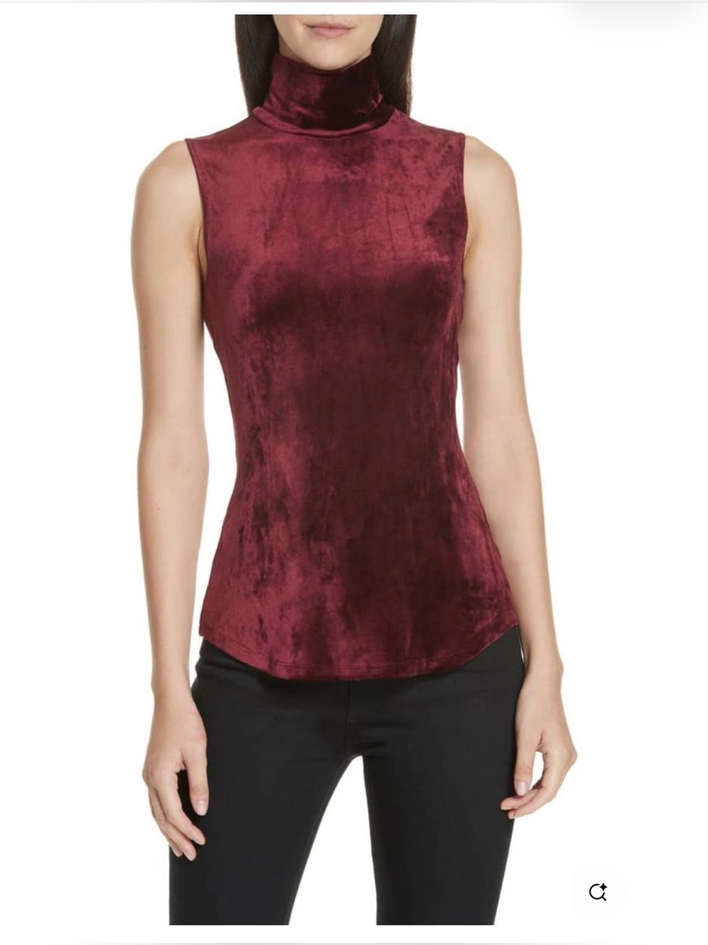 THEORY SLIM STRETCH VELOUR/VELVET SLEEVELESS TOP LIKE NEW!!